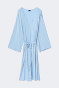 Soft slit loungewear robe - Blue night
