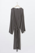 Soft slit loungewear robe - Blue night