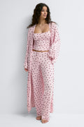 Soft lace loungewear robe - Navy blazer