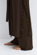 Soft lace loungewear robe - Chocolate plum