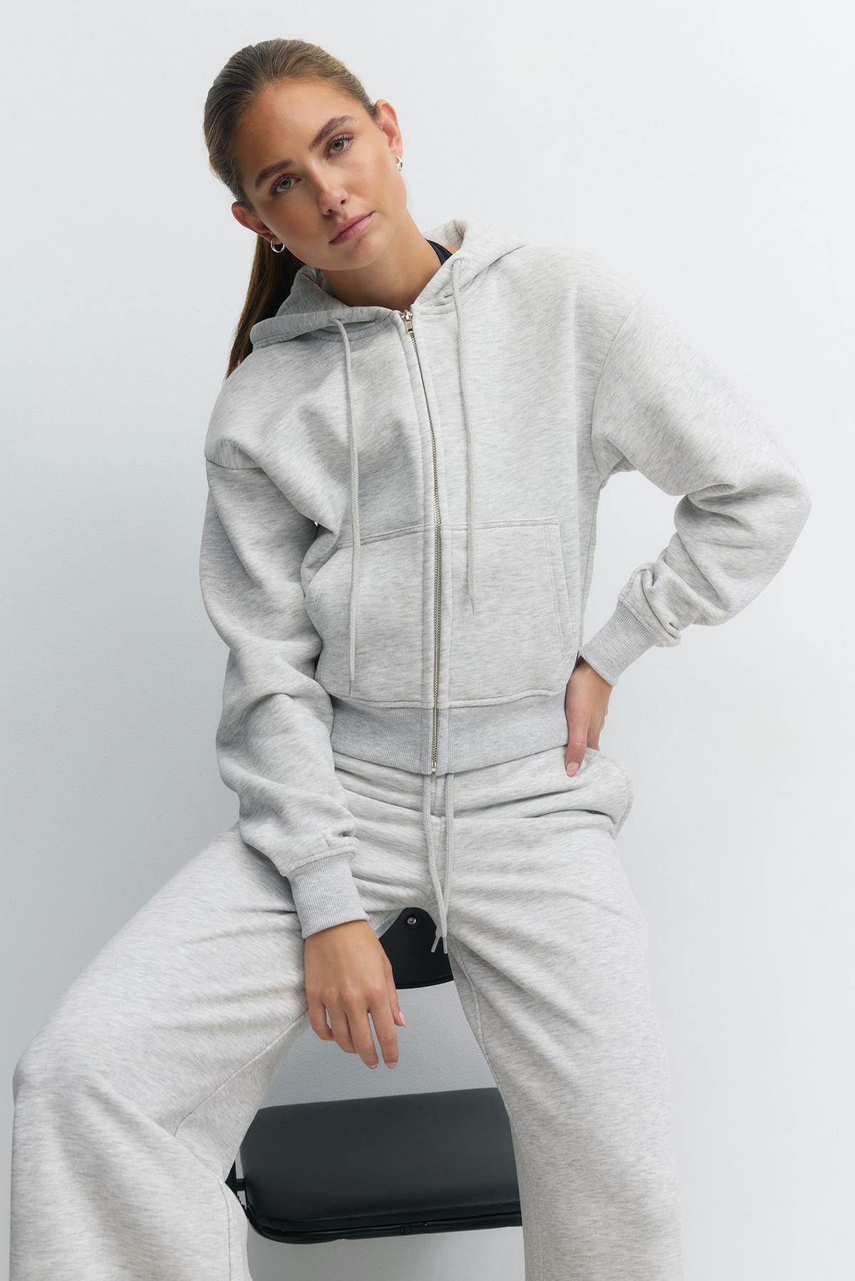 Ultimate zip hoodie - Lt grey melange