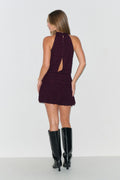 Halterneck lace mini dress - Wine tasting