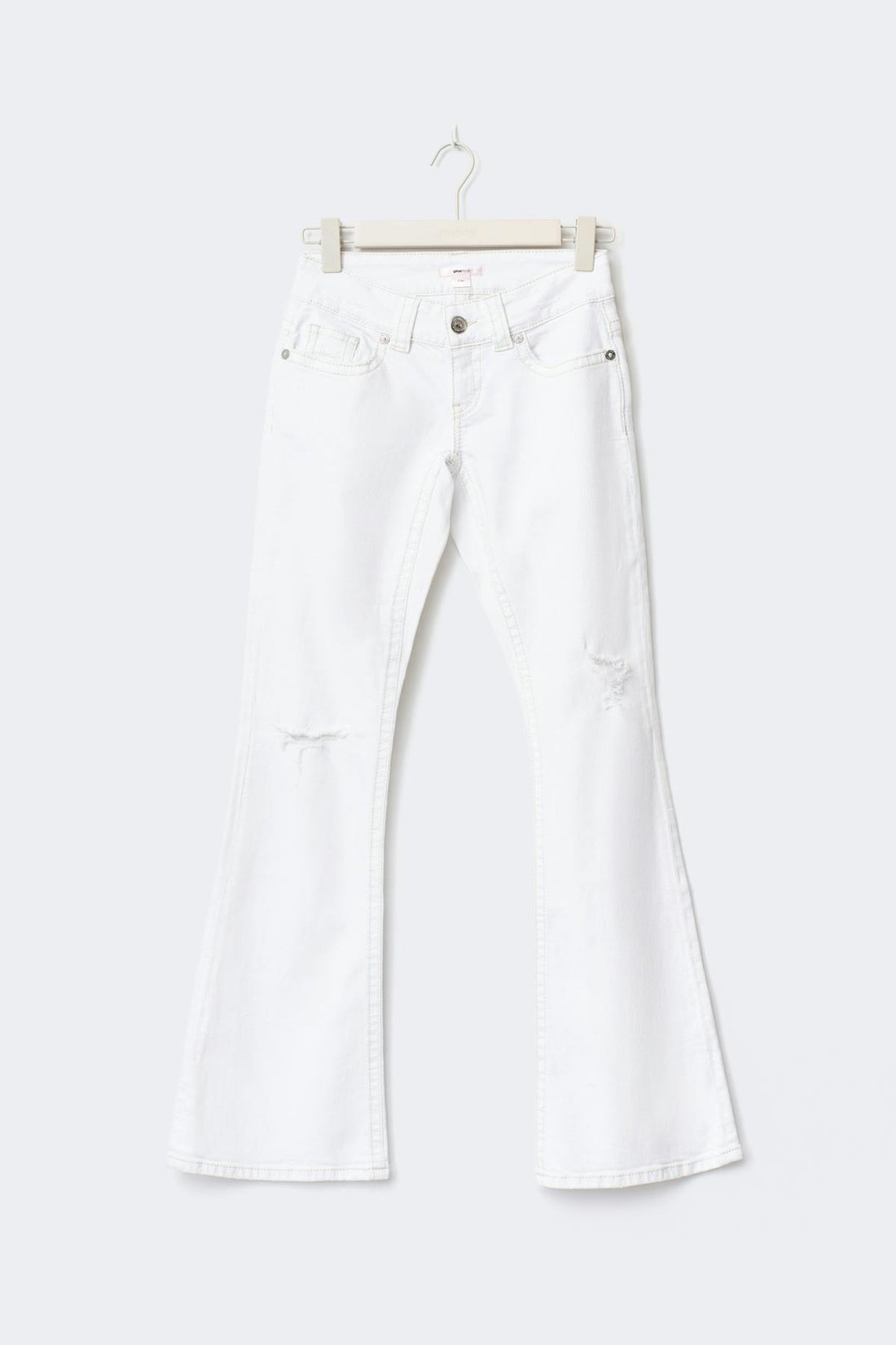 14+ low rise flare jeans curve - Blanc