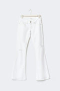 14+ low rise flare jeans curve - Blanc