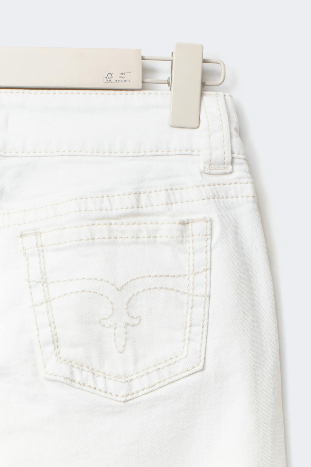 14+ low rise flare jeans curve - Blanc