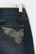 14+ sparkle flare jeans curve - Dk blue tint