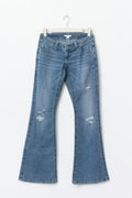 14+ sparkle flare jeans curve - Dk blue tint