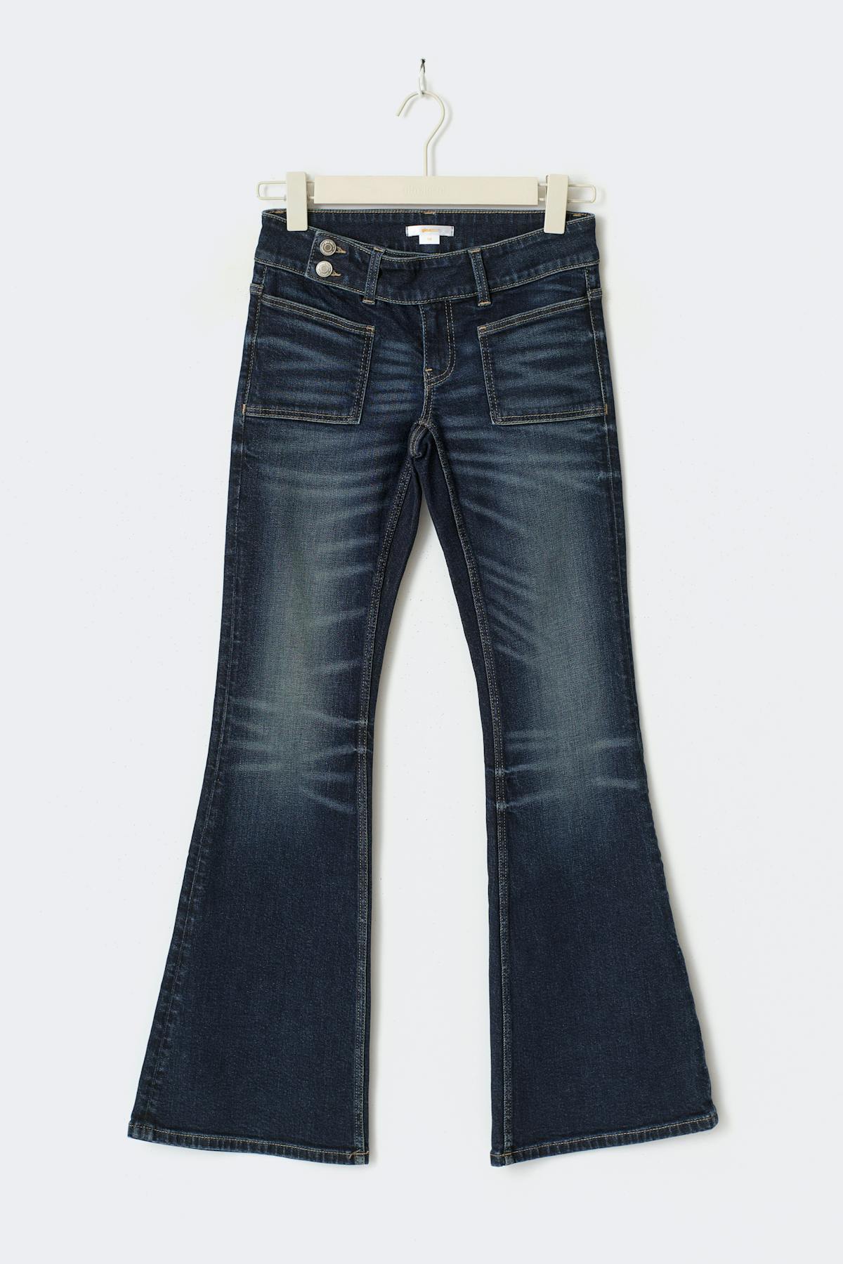 Pleated flare jeans tall - Vintage blue