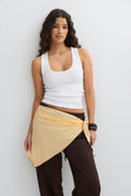 Picot edge hip scarf