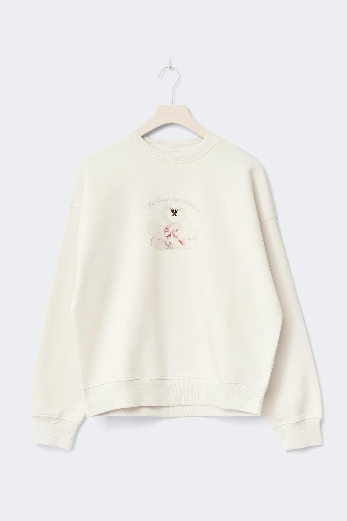 Oversized loungewear sweater - White swan