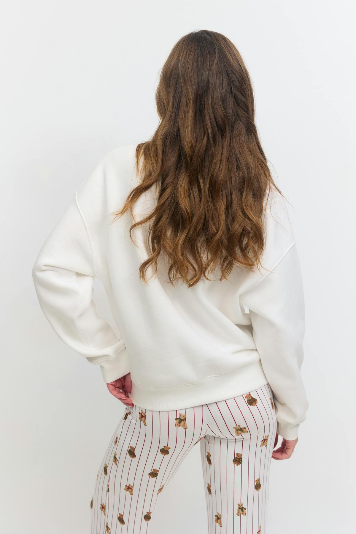 Oversized loungewear sweater - Creme
