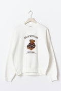 Oversized loungewear sweater - Creme