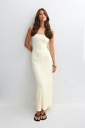Knitted tube dress - Knit white