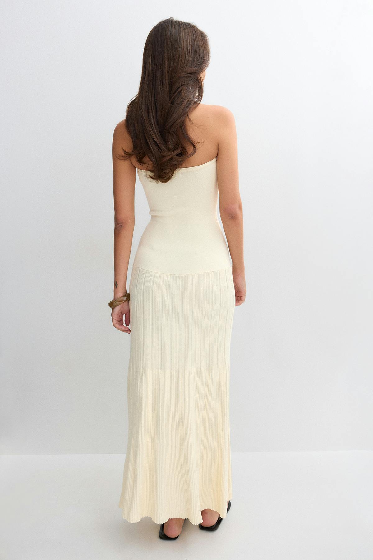 Knitted tube dress - Knit white