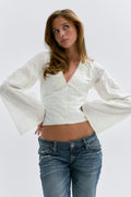 14+ lace blouse - Blanc cassé