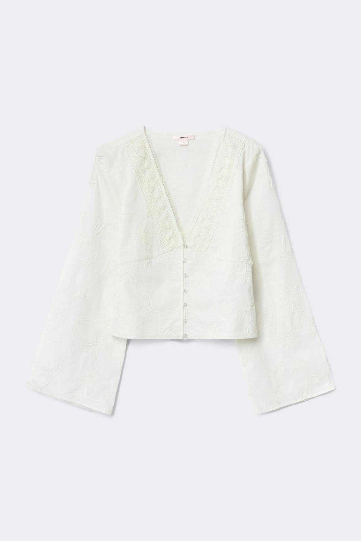 14+ lace blouse - Blanc cassé