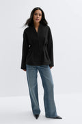 Sculpted felt jacket - Noir