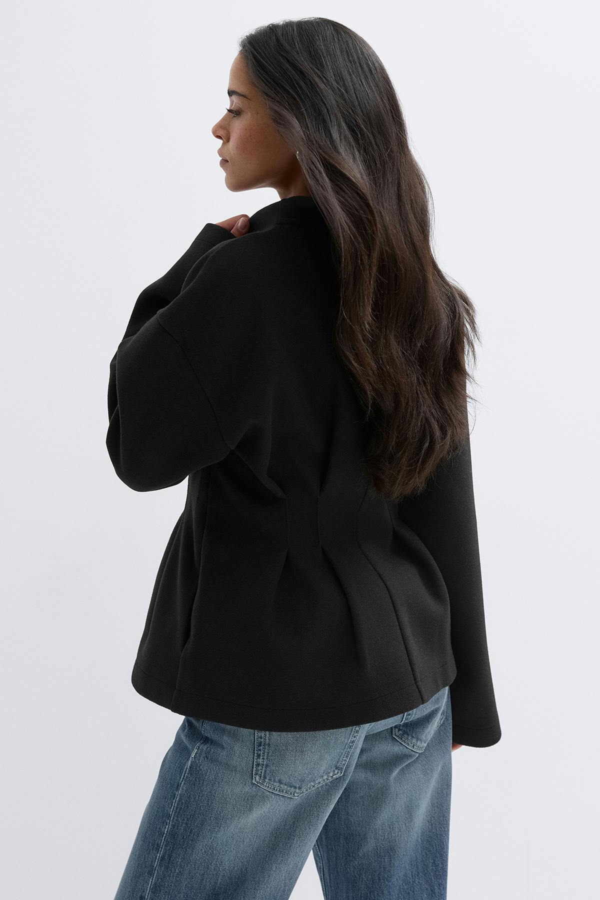 Sculpted felt jacket - Noir