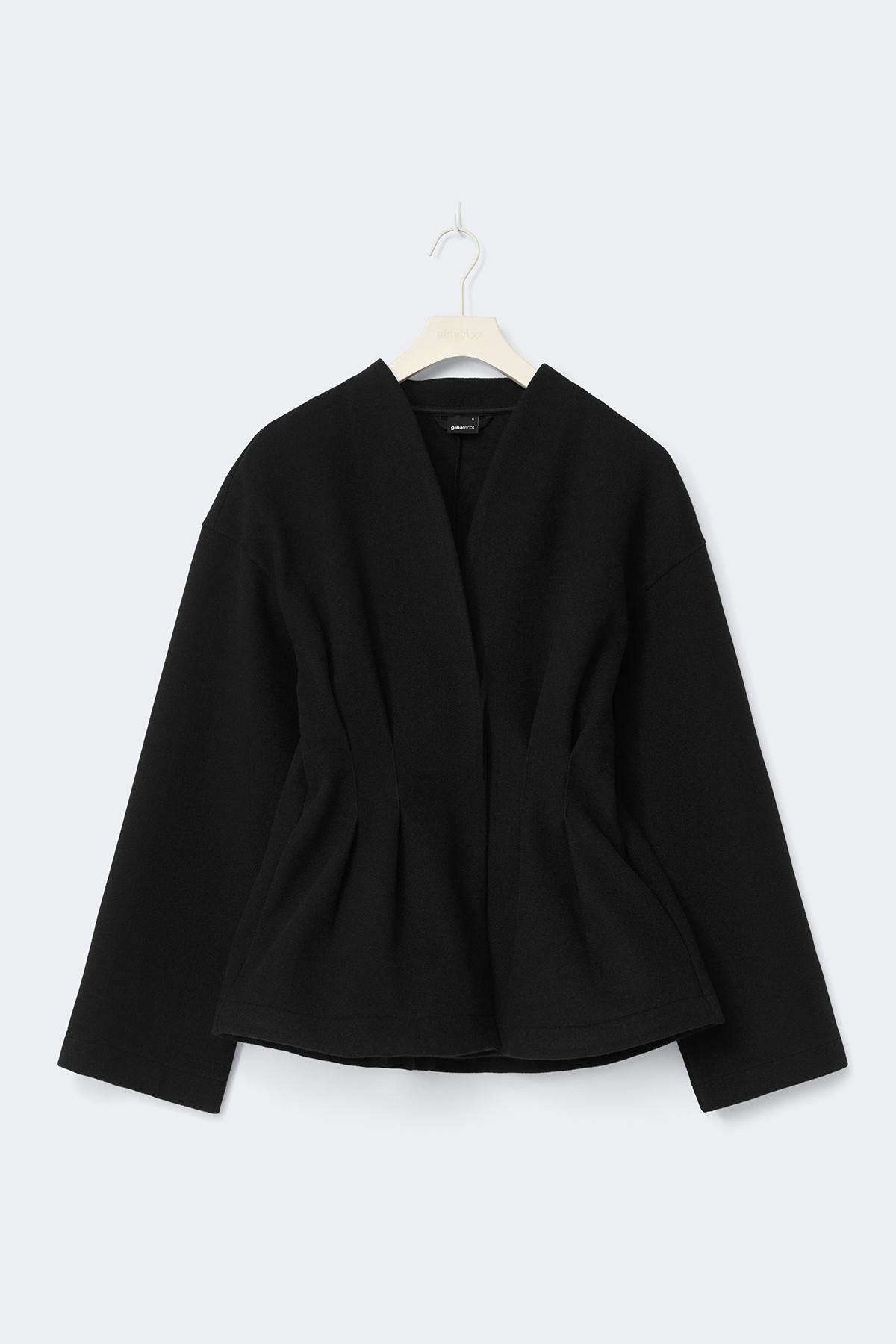 Sculpted felt jacket - Noir
