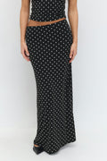 Dot maxi skirt - Black dot