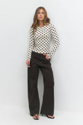 Dot top - Cream dot