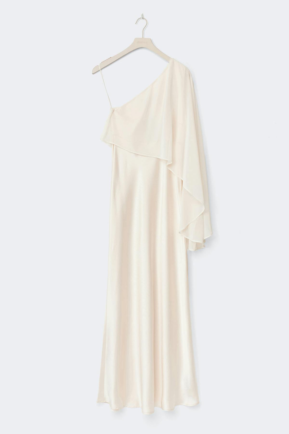 One shoulder maxi dress - Creme