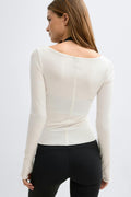 Soft layering yoga top - Gardenia