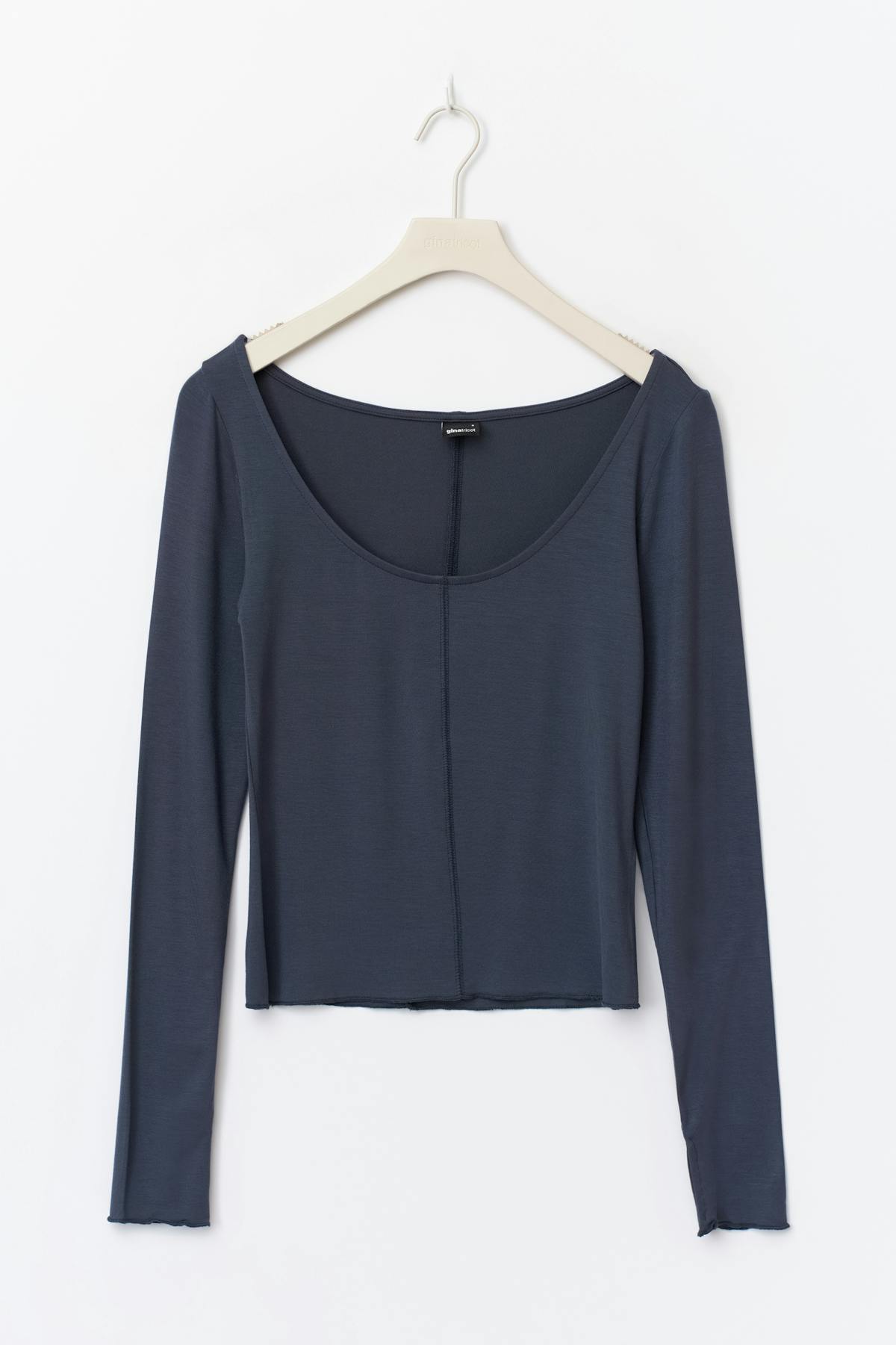 Soft layering yoga top - Dusty blue