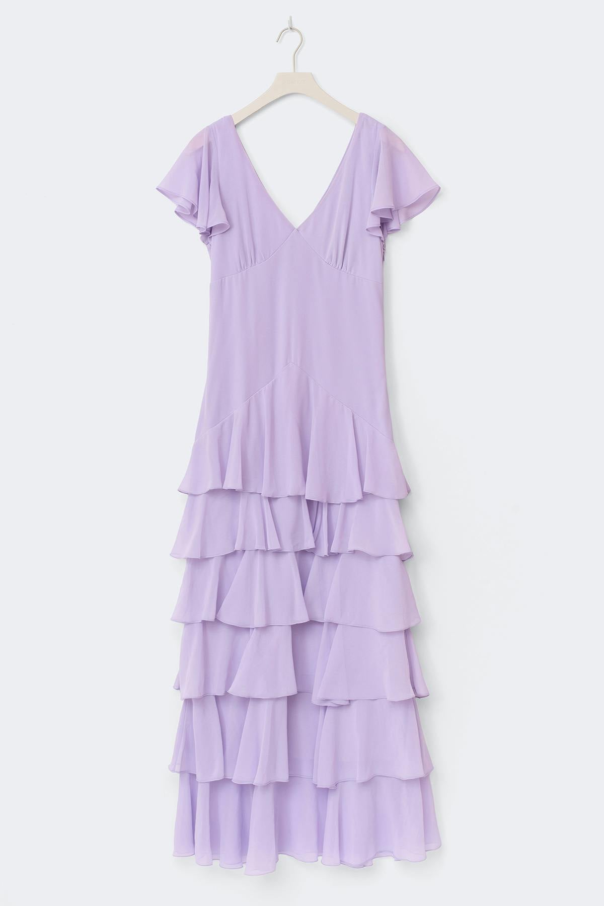 Frill maxi dress - Creme