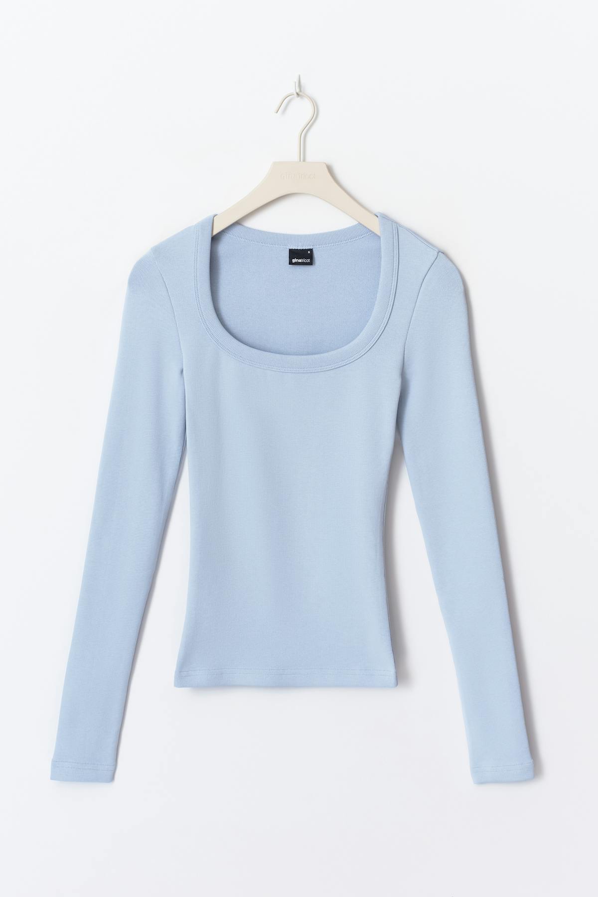 Super stretch scoop neck top - Brunnera blue