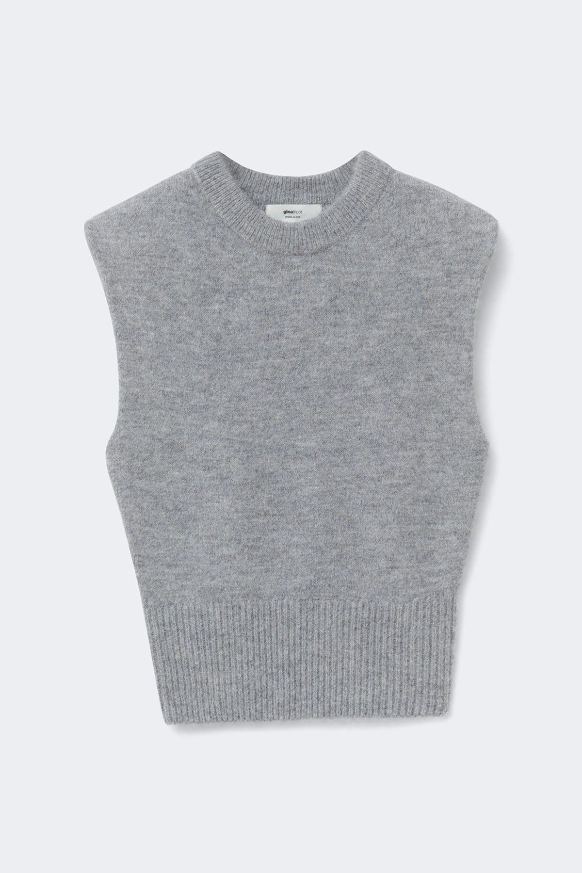Knitted vest - Crème