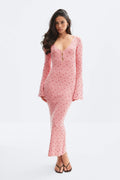 knitted dress - Haute red