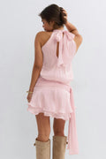 14+ open back frill dress - Ballet slipper