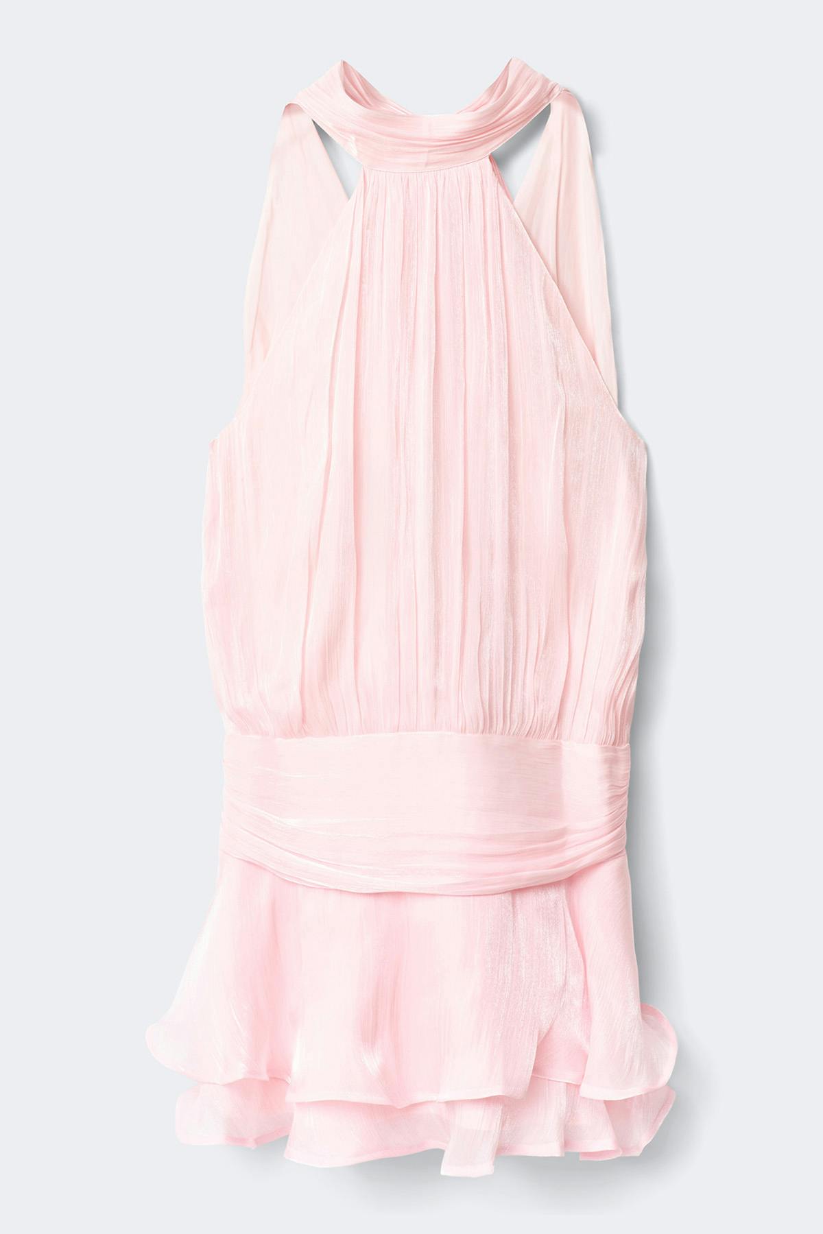 14+ open back frill dress - Ballet slipper