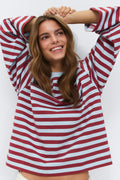 Stripe long sleeve tee - Navy/archive
