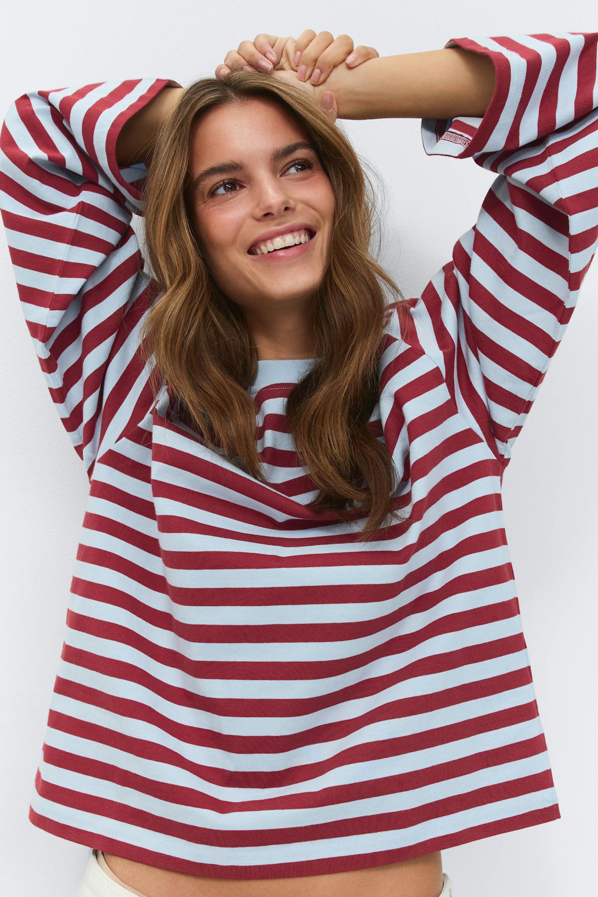 Stripe long sleeve tee - Navy/archive