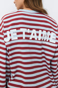 Stripe long sleeve tee - Navy/archive