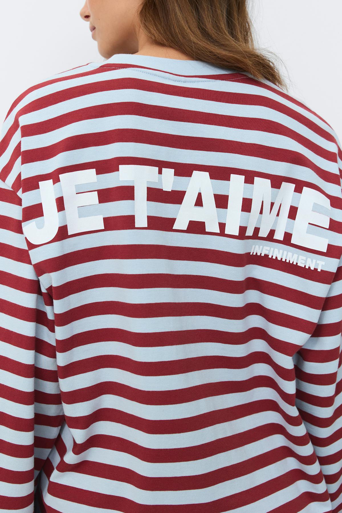 Stripe long sleeve tee - Navy/archive