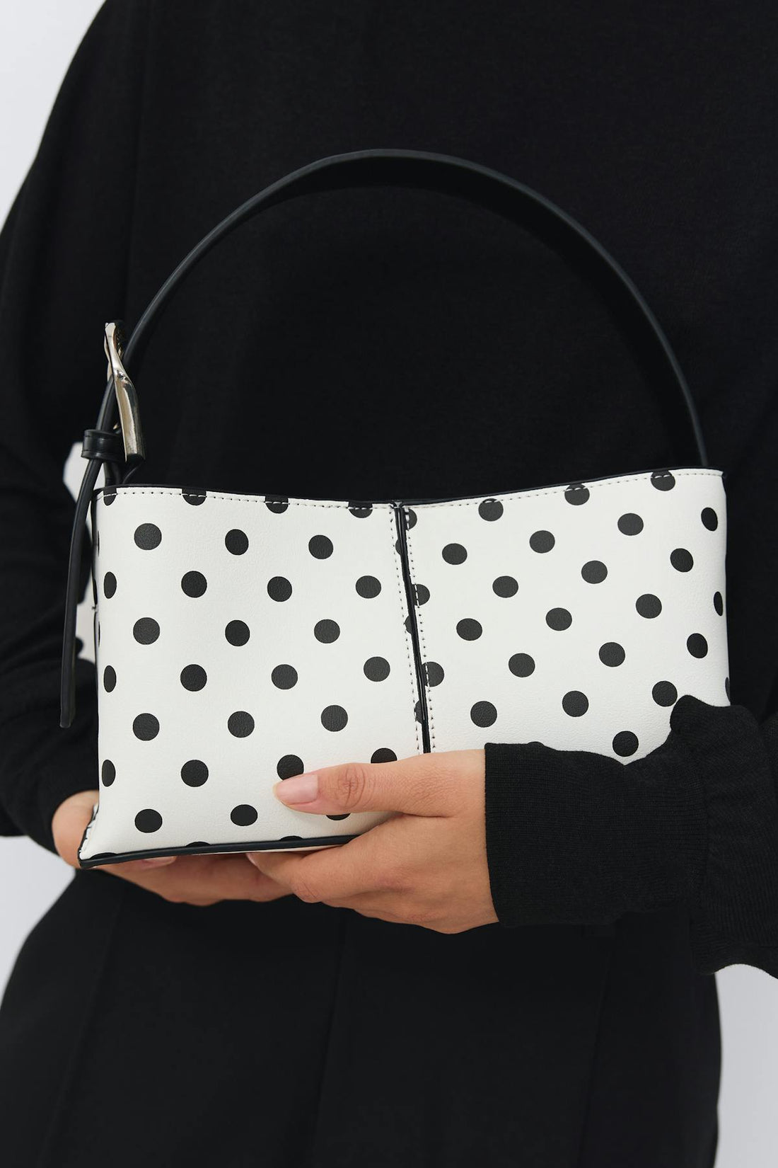 Small handbag - Black dotted