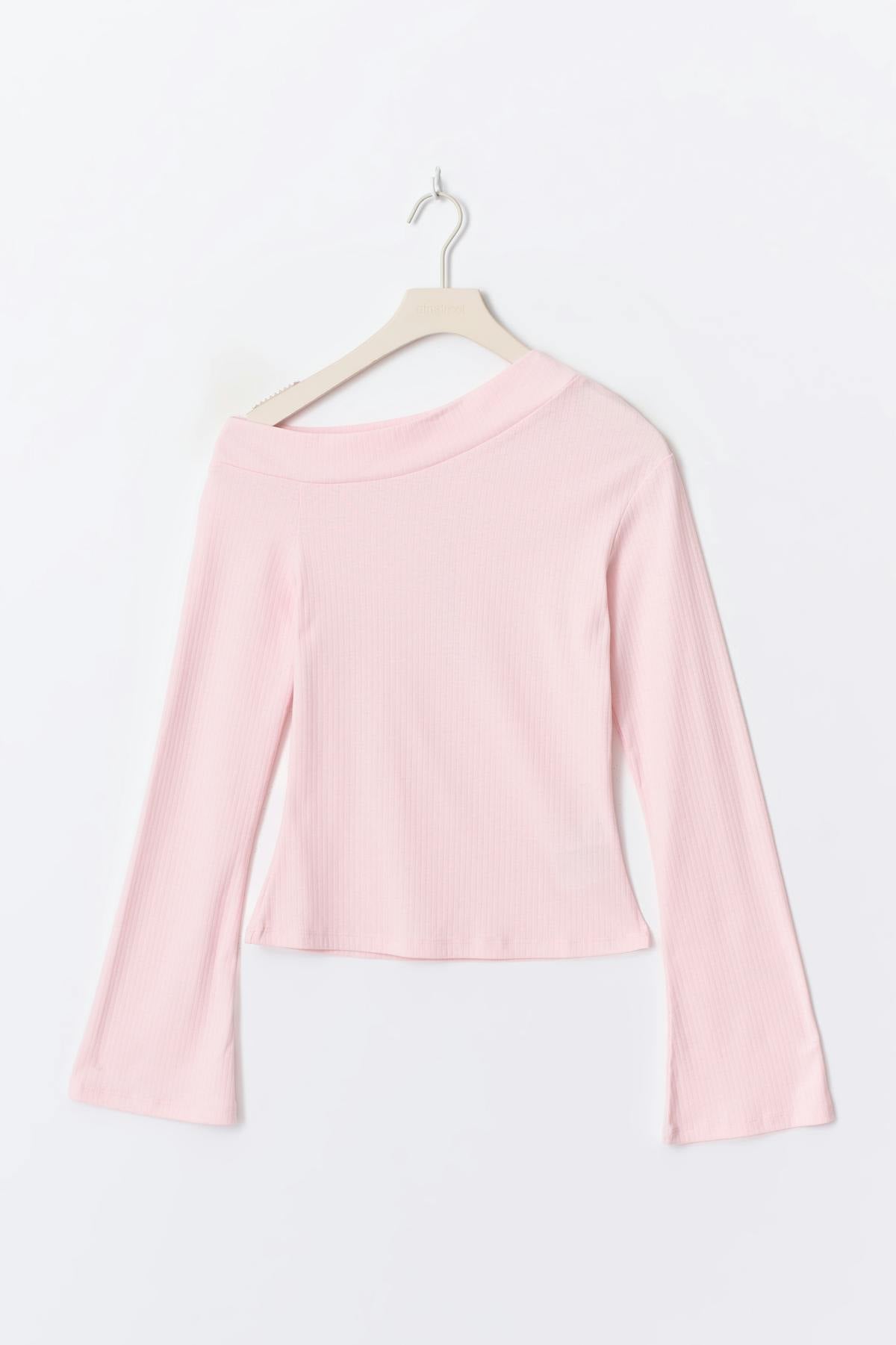 14+ one shoulder top - Rose clair