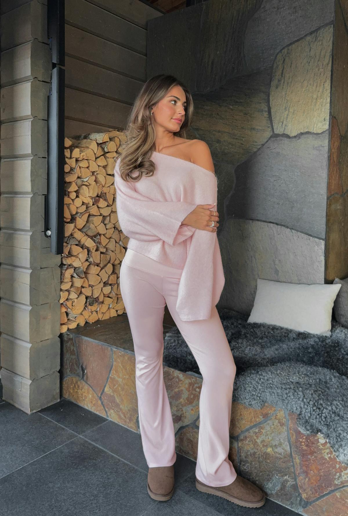 14+ flared leggings - Rose clair