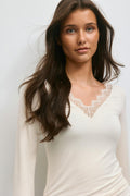 14+ lace top - Creme