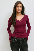 14+ lace top - Creme