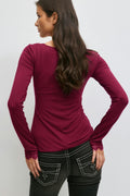 14+ lace top - Rouge foncé