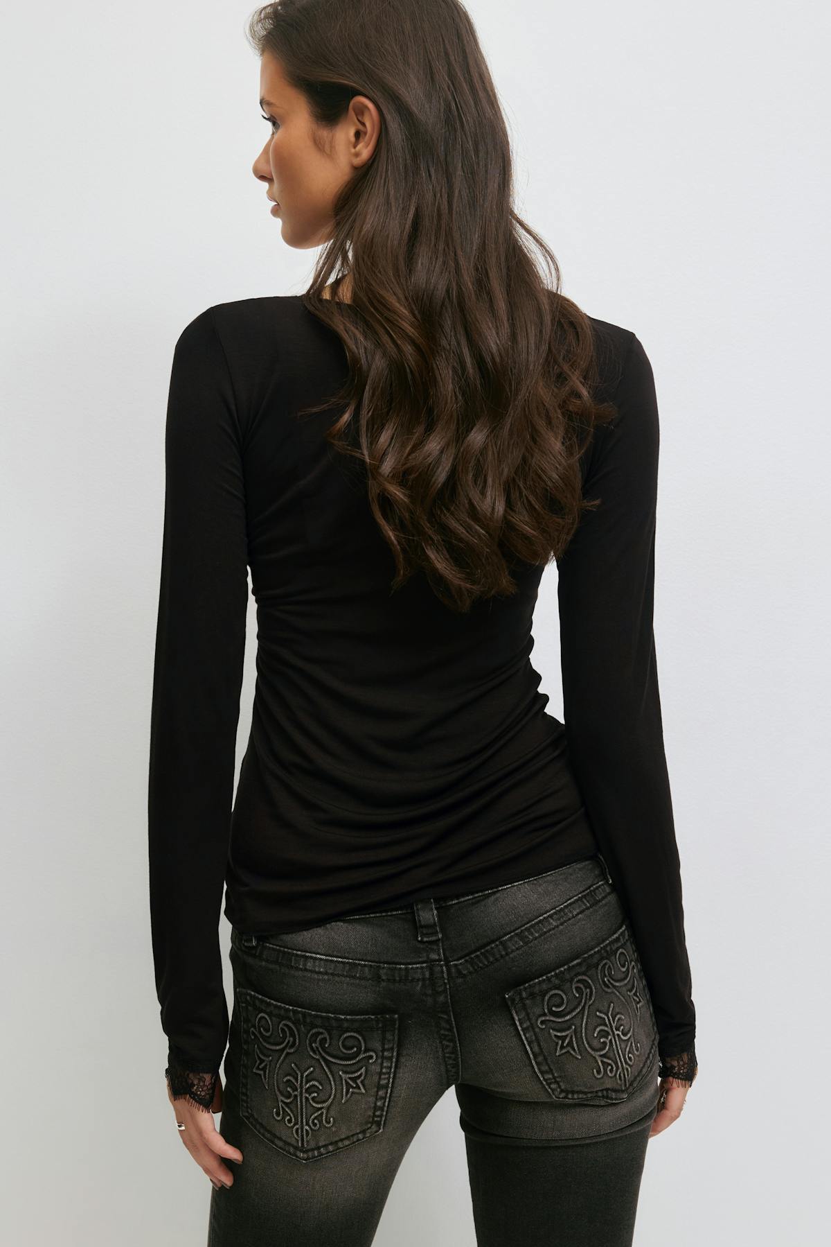14+ lace top - Noir