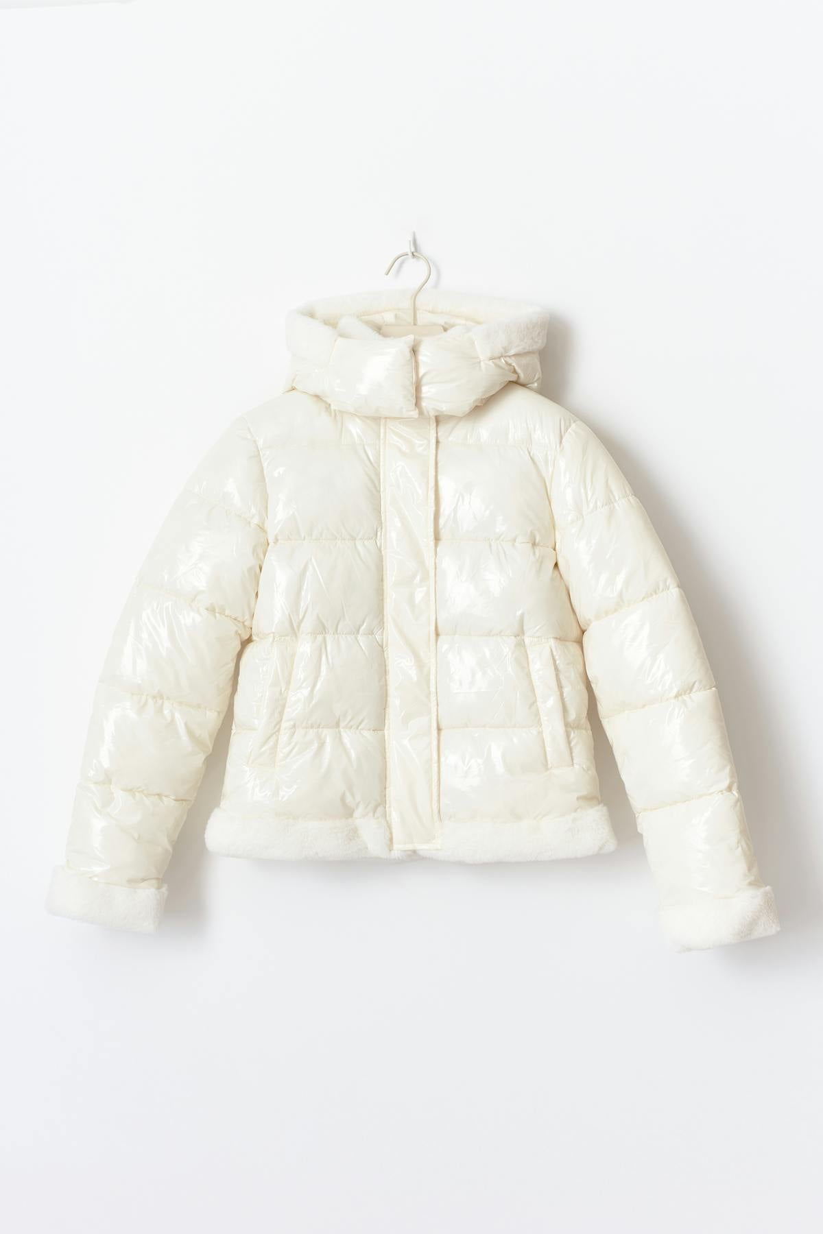 Y padded fur jacket - Creme