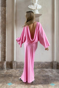 Draped back maxi dress - Rose