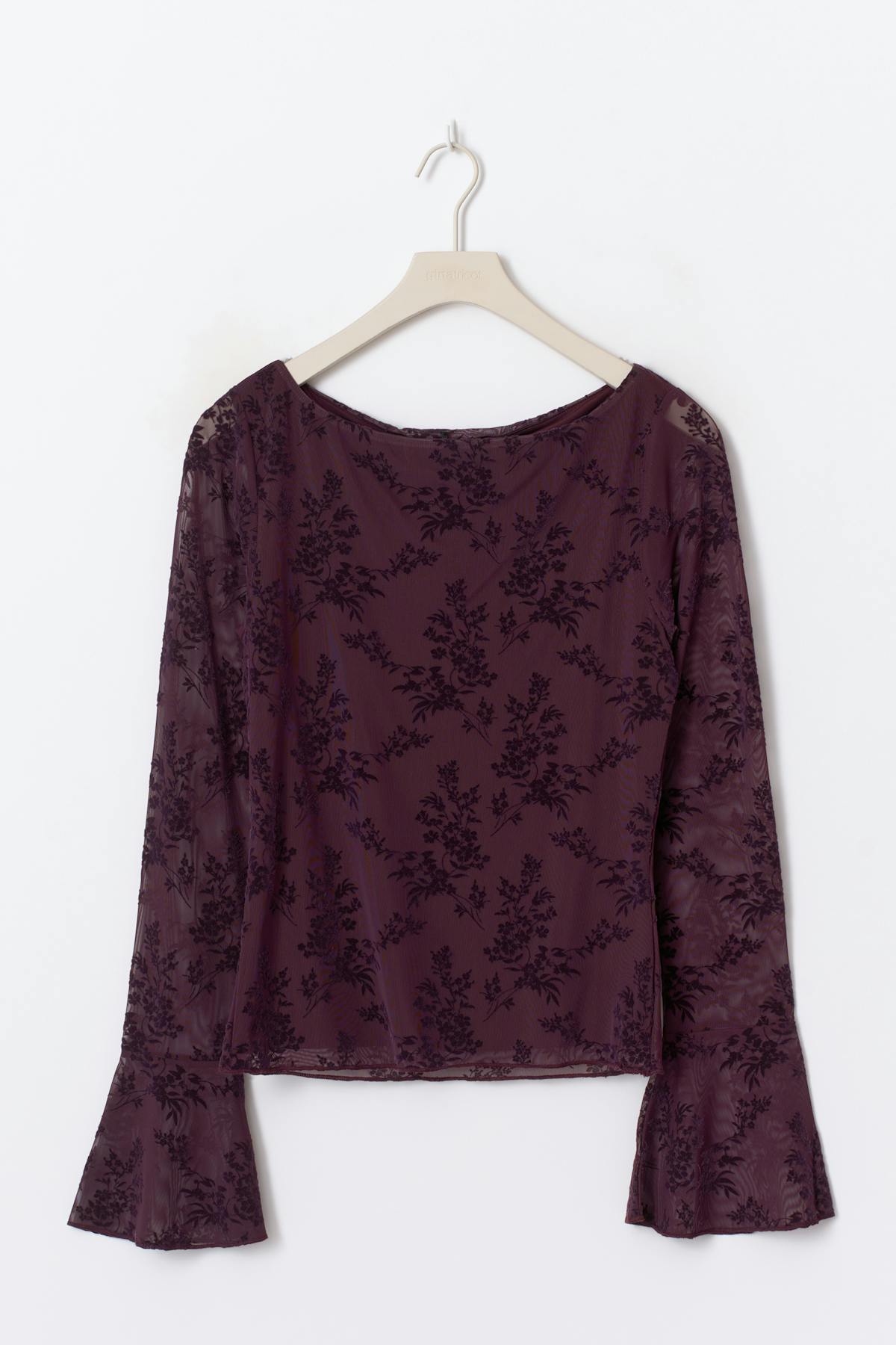 Floral flare sleeve top - Wine tasting