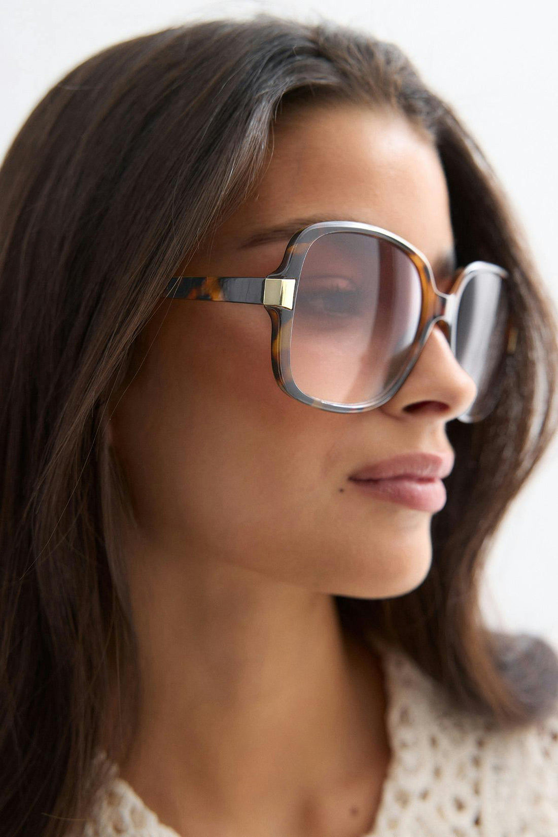 Retro square sunglasses - Tortoise