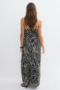 Crinkle maxi dress - Marron